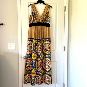 Ann Taylor Size 10 Orange/Yellow/Blue/Cream colors